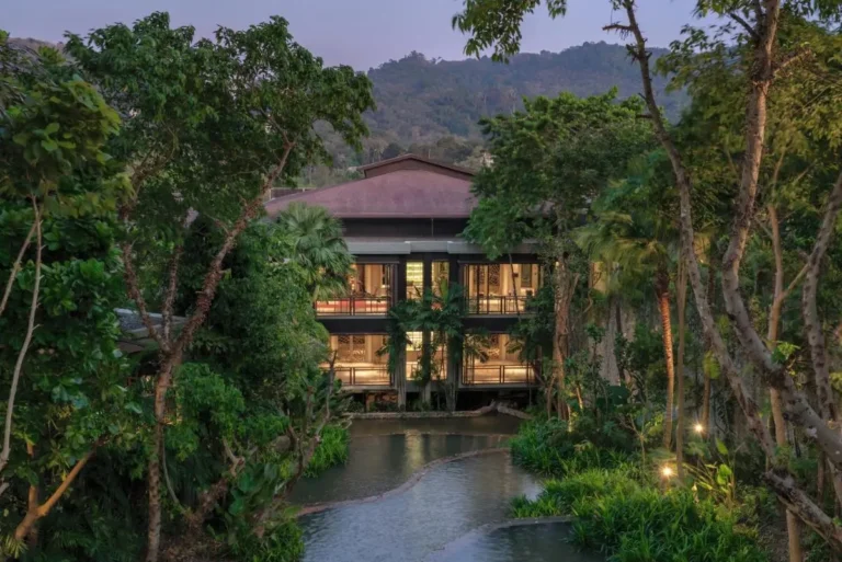Tranquil Two-Story Building with Pool Surrounded by Lush Greenery at Nai Thon Beach